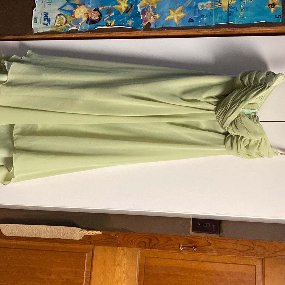 It’s a sage green dress :)